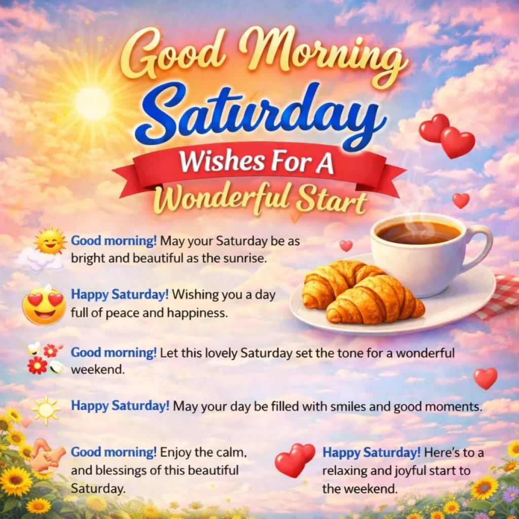 ☕ Good Morning Saturday Wishes For A Wonderful Start