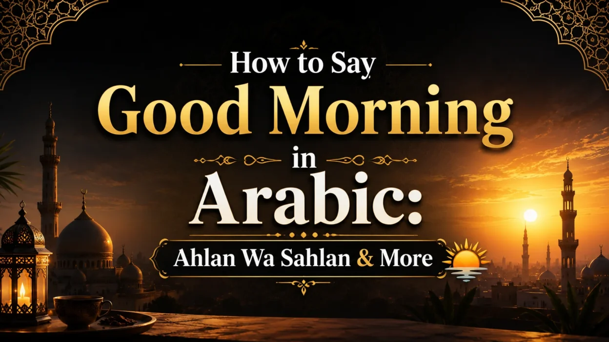 How to Say Good Morning in Arabic Ahlan Wa Sahlan & More 🌅