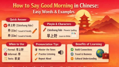 How to Say Good Morning in Chinese Easy Words & Examples