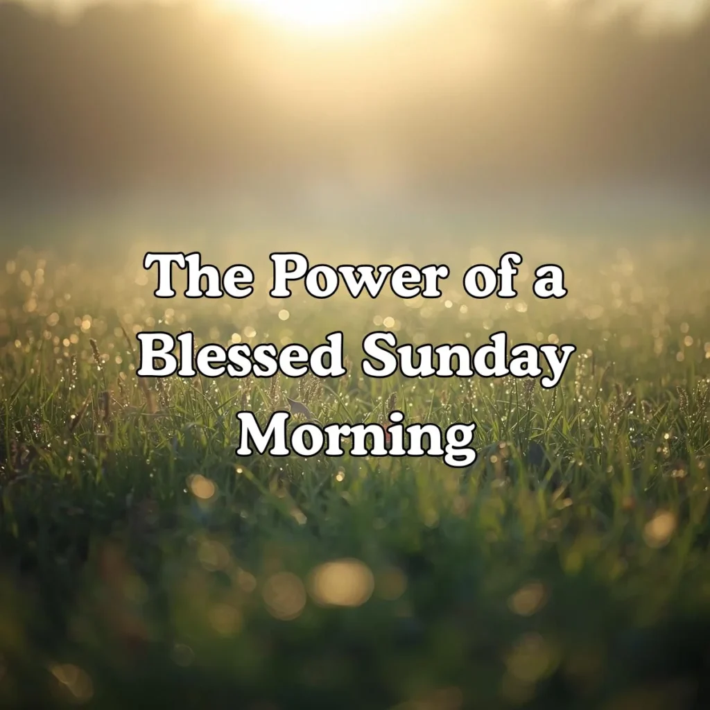 The Power of a Blessed Sunday Morning