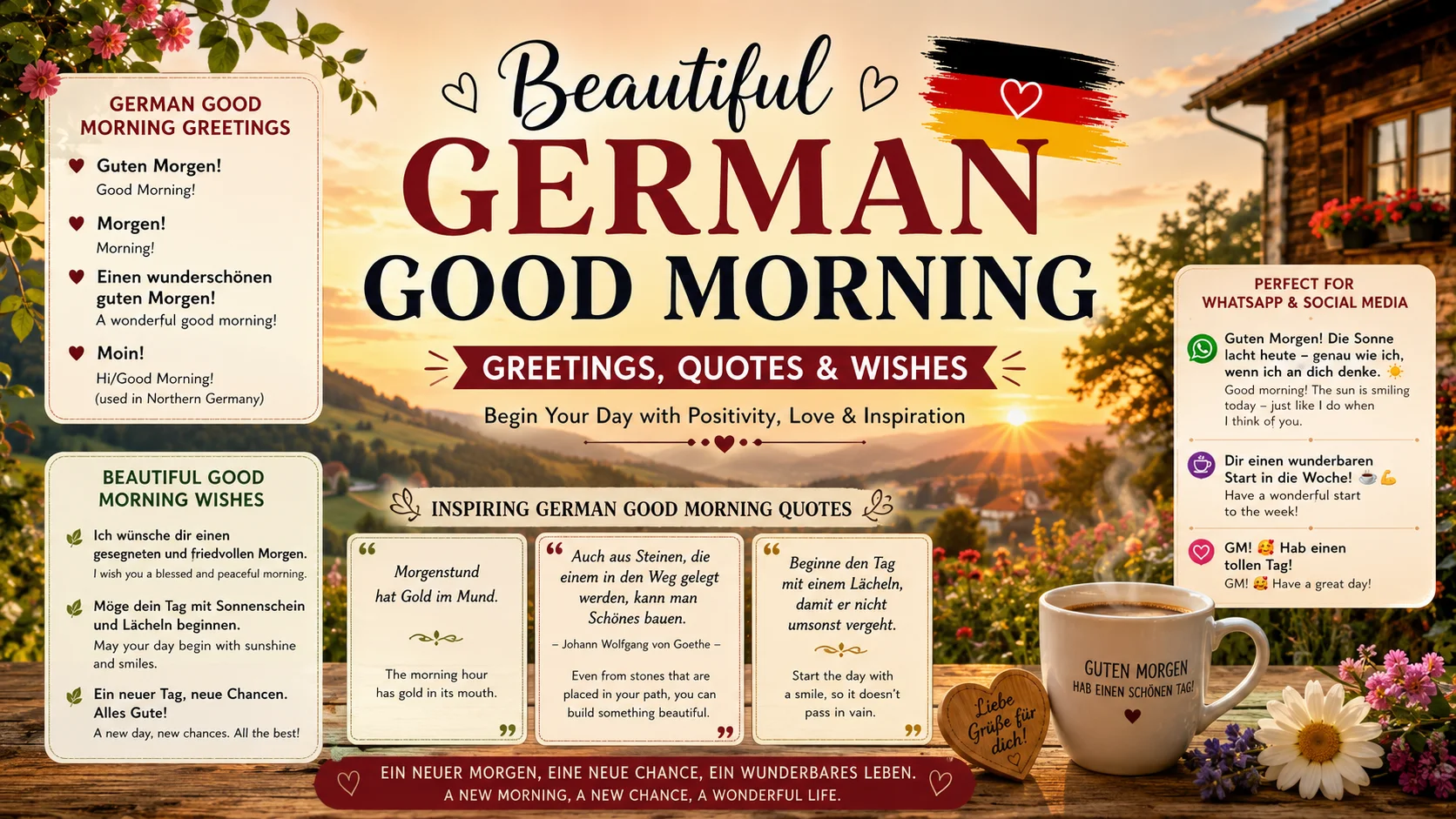 Beautiful German Good Morning Greetings, Quotes & Wishes