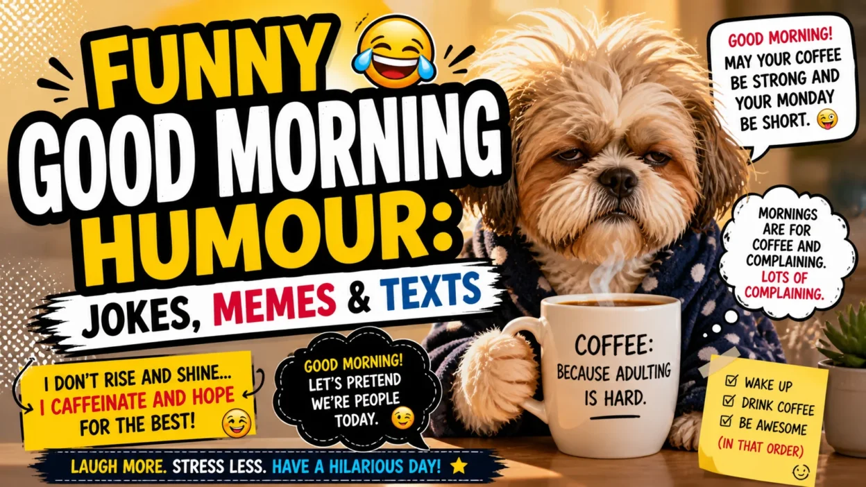 Funny Good Morning Humour Jokes, Memes & Sarcastic Texts