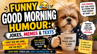 Funny Good Morning Humour Jokes, Memes & Sarcastic Texts