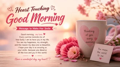 Heart Touching Good Morning Message to Make Her Smile