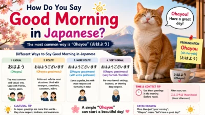 How Do You Say Good Morning in Japanese A Guide to Ohayou