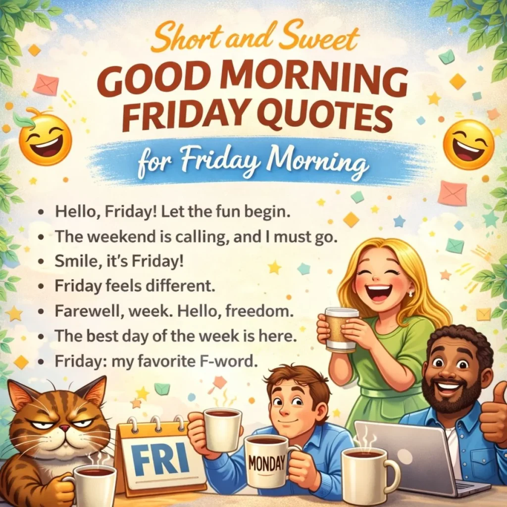 Short and Sweet Good Morning Friday Quotes for Friday Morning