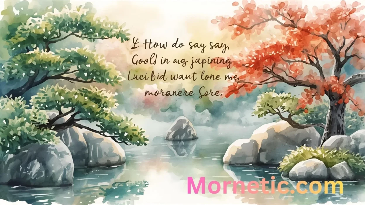 How Do You Say Good Morning In Japanese