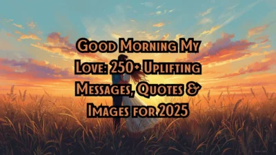 Good Morning My Love: 250+ Uplifting Messages, Quotes & Images for 2025