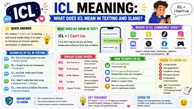 ICL meaning in texting explained with examples, slang terms, replies, and common uses