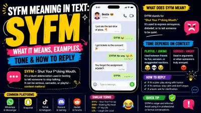 SYFM meaning in text explained with examples, tone, replies, and common texting platforms