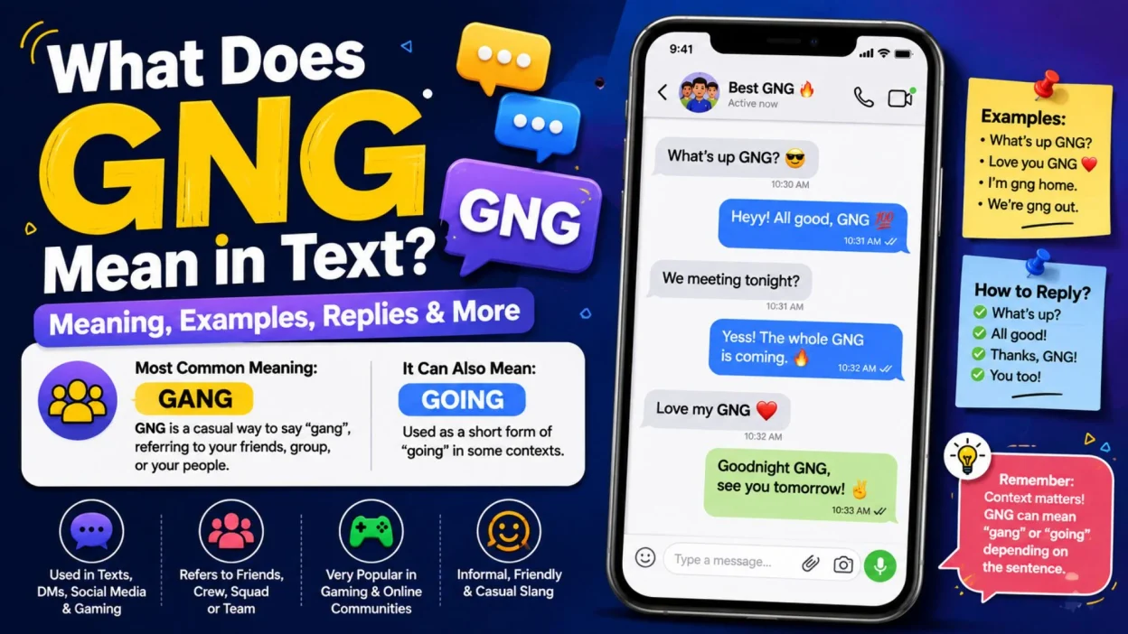 GNG meaning in text explained with examples, replies, and the meanings gang and going