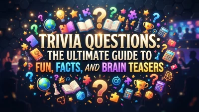 Explore trivia questions covering fun facts, interesting topics, clever challenges, and brain teasers for quizzes, games, parties, and learning.