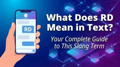 What RD means in text, including its common slang meanings and usage in messages