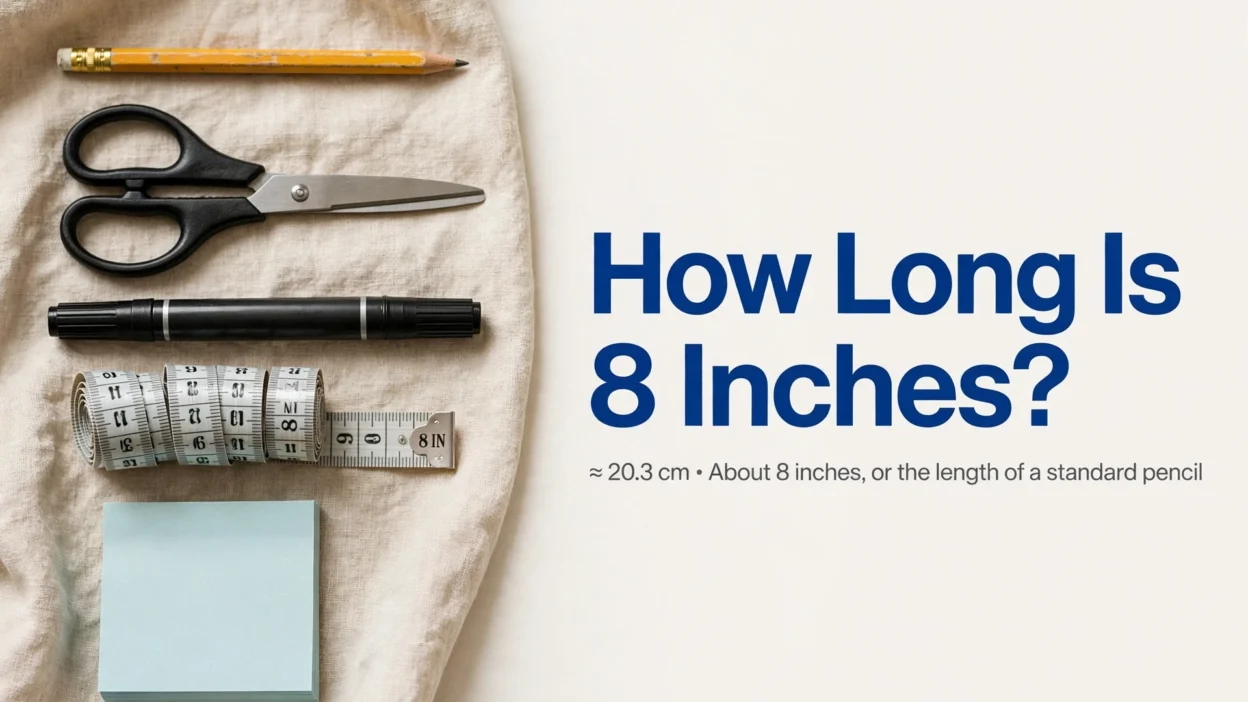 How Long Is 8 Inches? Featured image showing measuring tools